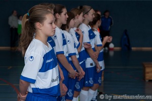 Volle Konzentration - Die Zebramädchen in Vorbereitung auf den U15 Girls Cup in der Krahnendonkenhalle